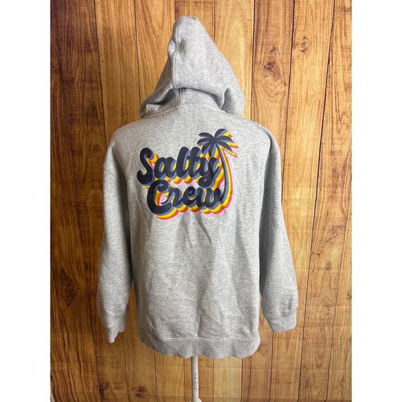 Salty Crew Full Zip Hoodie Grey Women's Size M - Picture 5 of 10